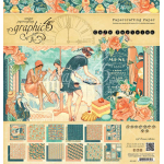 Graphic 45 Cafe Parisian 12x12 Inch Paper Pad (4501436)