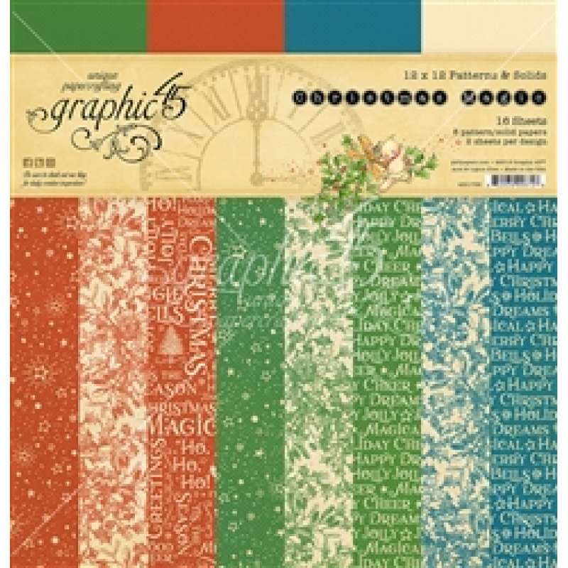 Graphic 45 - Christmas Magic 12x12" Patterns & Solids Pad (4501736)