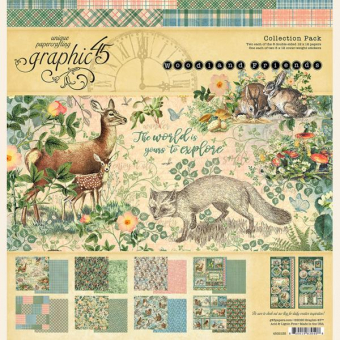 Graphic 45 Woodland Friends 12 x 12 Collection Pack (4502135)