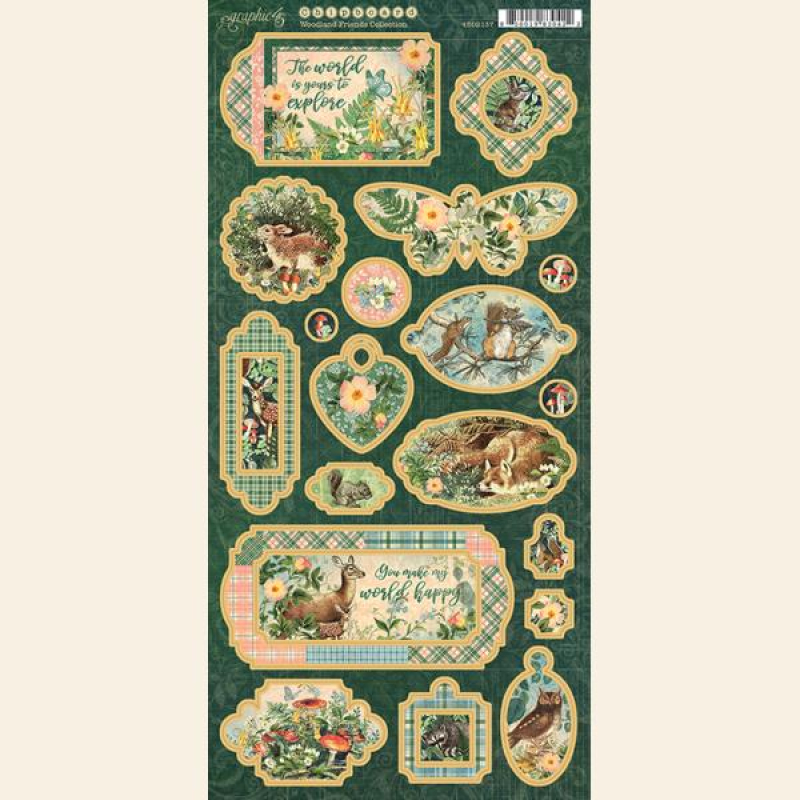 Graphic 45 Woodland Friends Chipboard ( 4502137)