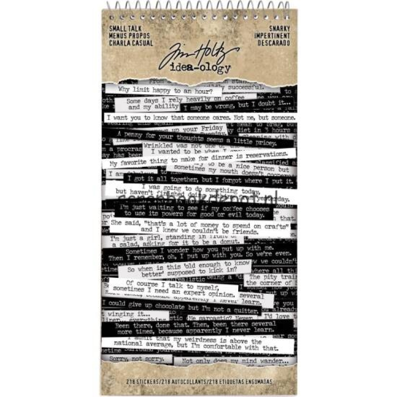 Tim Holtz Idea-ology  Small Talk Snarky Stickers (218pcs) (TH93704)