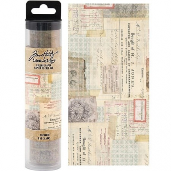 Idea-ology Tim Holtz Collage Paper Document (6yards) (TH93951)