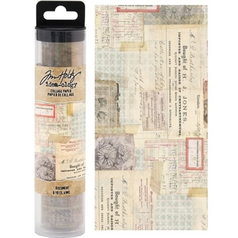 Tim Holtz Idea-ology Collage Paper Document (6yards) (TH93951)
