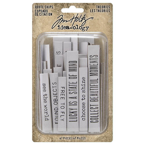 Tim Holtz Idea-ology  Theories Quote Chips (TH94045)