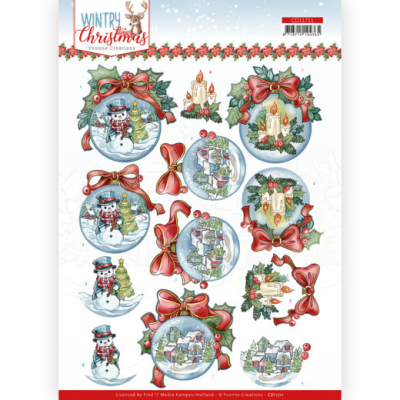 Knipvel - Yvonne Creations - Wintry Christmas - Christmas Baubles (CD11711)