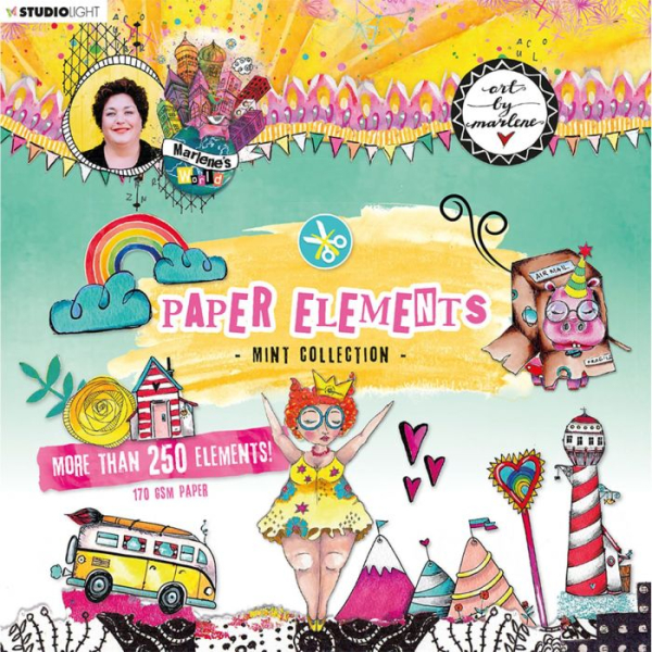 Studio Light • Die Cut Block Paper Elements Lime Marlene's World nr.4 (STANSBLOKBM04) Studio Light • Die Cut Block Paper Elements Lime Marlene's World nr.4 (STANSBLOKBM04)