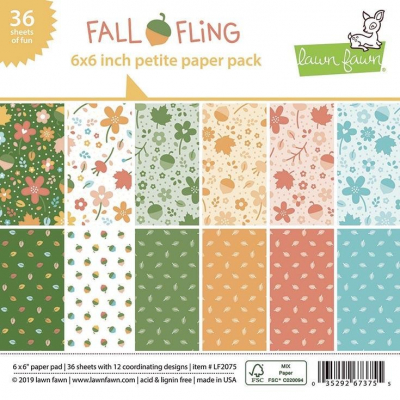 Lawn Fawn Fall Fling Petite 6x6 Inch Paper Pack (LF2075)