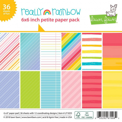 Lawn Fawn Really Rainbow 6x6 Inch Paper Pad (LF1655)