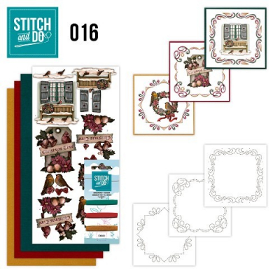 Borduurpakketje Stitch & Do 16 - Brocante kerst