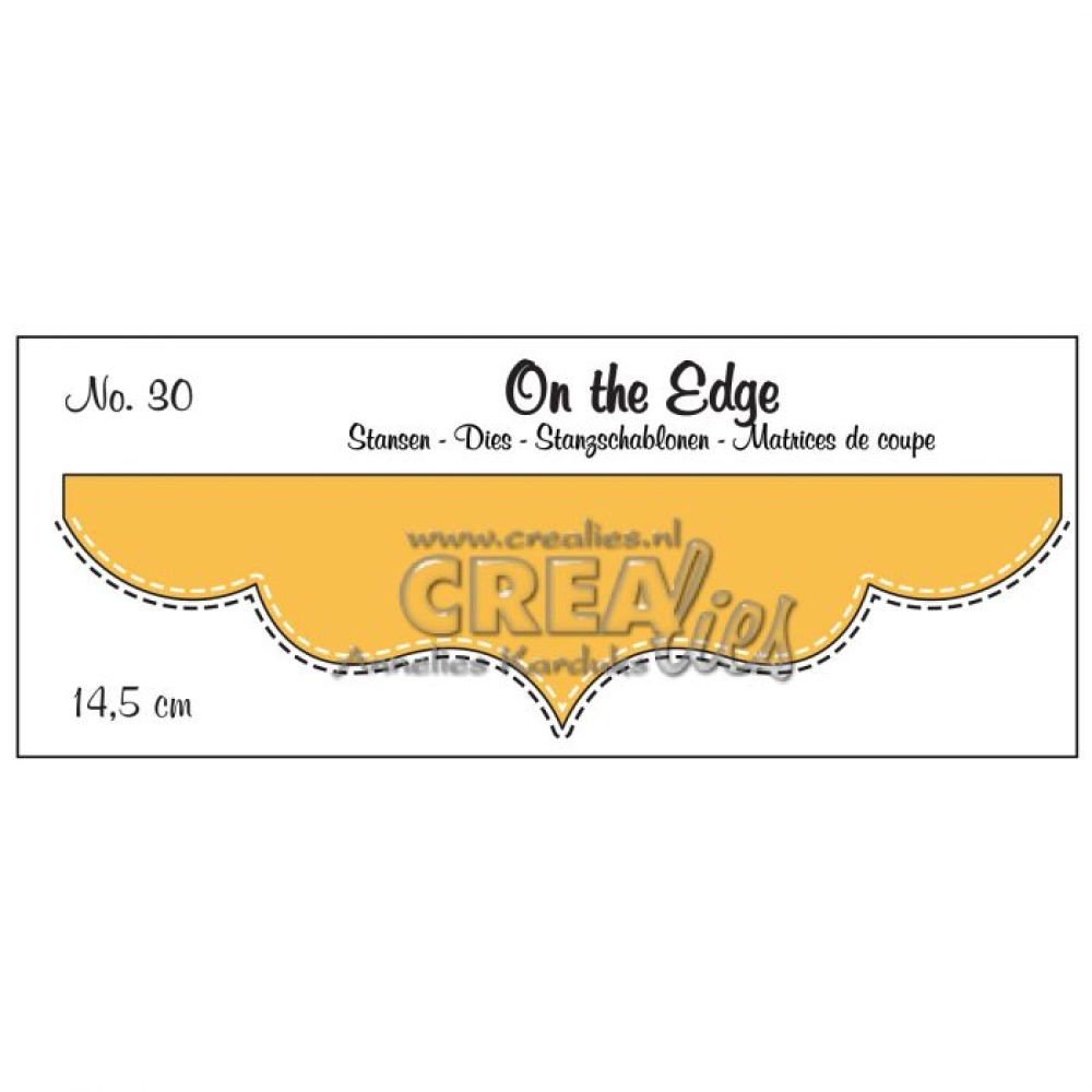Crealies • On the Edge snijmal no.30 Met dubbele stiksteeklijn (CLOTE30)
