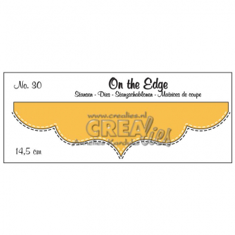 Crealies • On the Edge snijmal no.30 Met dubbele stiksteeklijn (CLOTE30)