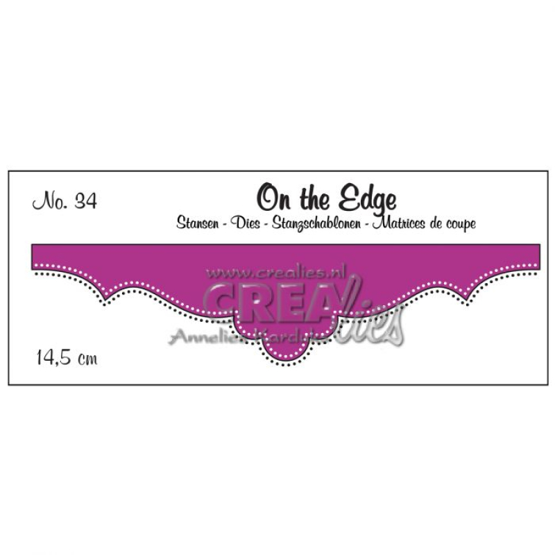 Crealies • On the Edge snijmal no.34 Met dubbele stippen (CLOTE34)