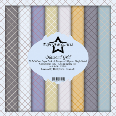Paper Favourites Diamond Grid 12x12 Inch Paper Pack (PF368)