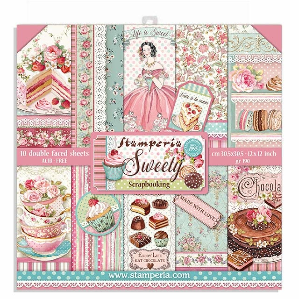 Stamperia Sweety 12x12 Inch Paper Pack (SBBL78)