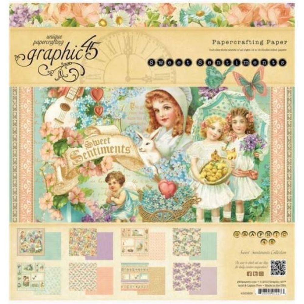 Graphic 45 Sweet sentiments 8x8 paperpad (4500808)