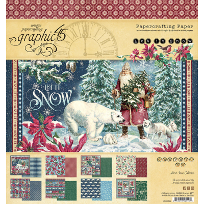 Graphic 45 Let it Snow 8x8 Inch Paper Pad (4502322)