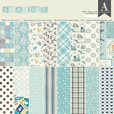 Authentique Paper Swaddle Boy 12x12 Inch Paperpad SWA212