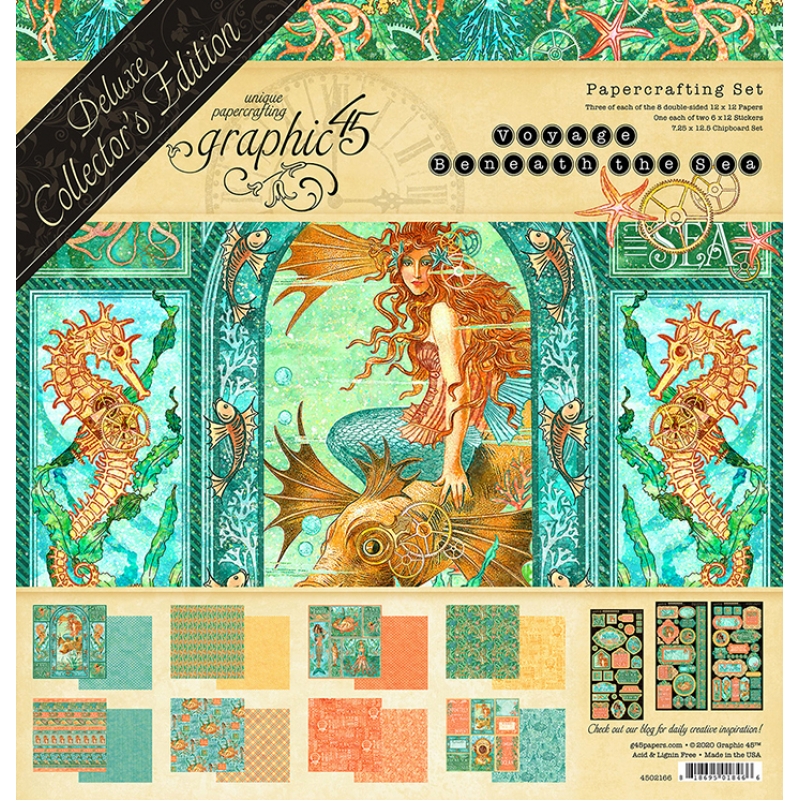 Graphic 45 Voyage Beneath the sea paperpad 12x12 inch (4501330)