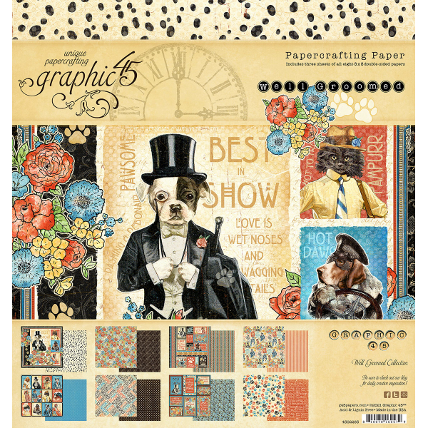 Graphic 45 Well Groomed 8x8 Inch Paper Pad (4502265)