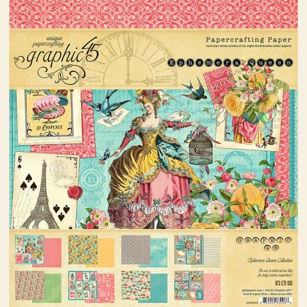 Graphic 45 Ephemera Queen 12x12 inch paperpad (4502104)