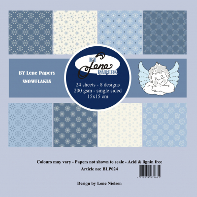 By Lene Snowflakes paperpad BLP309 12 x 12 inch (BL309)