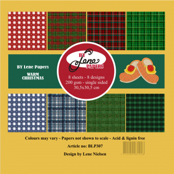 By Lene Warm Christmas 12x12 Inch Paper Pack (BLP307)