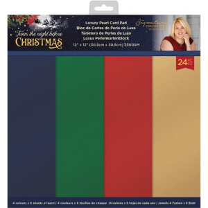 Crafter's Companion Twas the Night Before Christmas 12x12 Inch Pearlescent Card Pad (S-TNBC-PAD12-P)