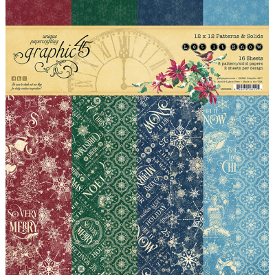 Graphic 45 Let it Snow 12x12 Inch Patterns & Solids Paper Pad (4502324)
