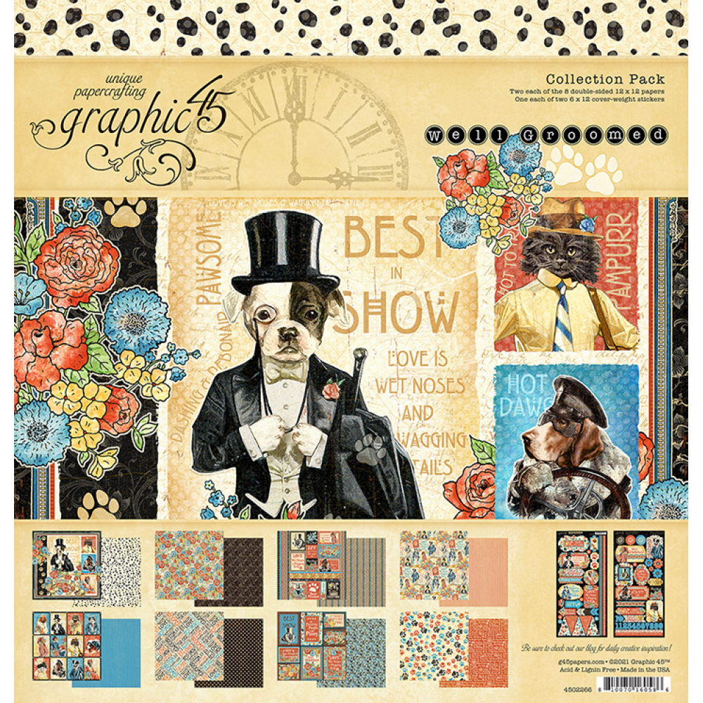 Graphic 45 Well Groomed 12x12 Inch Collection Pack (4502266)