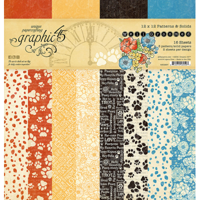 Graphic 45 Well Groomed 12x12 Inch Patterns & Solids Paper Pad (4502267)