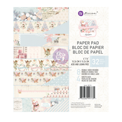 Prima Marketing Christmas Sparkle 6x6 Inch Paper Pad (997731)