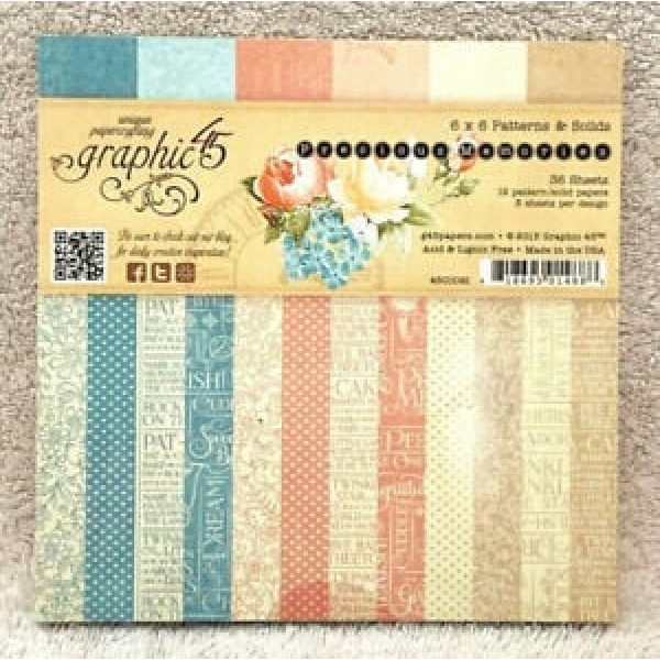 Graphic 45 Precious Memories 6 x 6 Patterns & Solids (4501091)