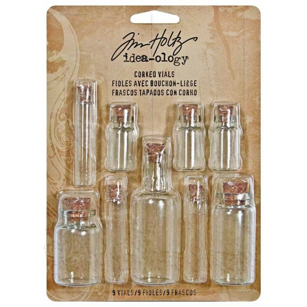 Tim Holtz Idea-ology  Corked Vials (9pcs) (TH92899)
