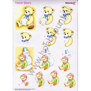 Push Out - Mitchell - 3D Teddy Bears - Kerst (pushout/949040)