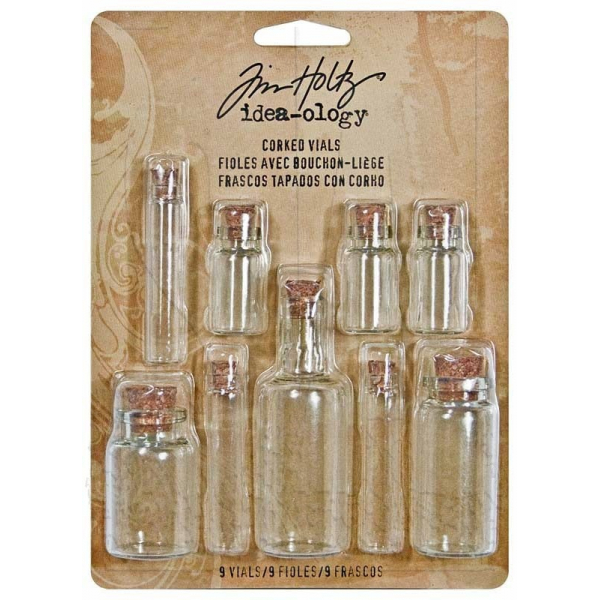 Tim Holtz Idea-ology  Corked Vials (9pcs) (TH92899)