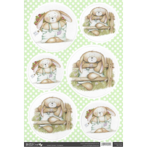Buzz Craft A4 uitdrukvel - Honey Bunny - Birthday Cake 3D (HB-CT003)
