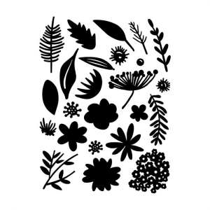 Tim Holtz Advantus Cling Foam Stamps Cutout Floral 24pcs  (TH93703)