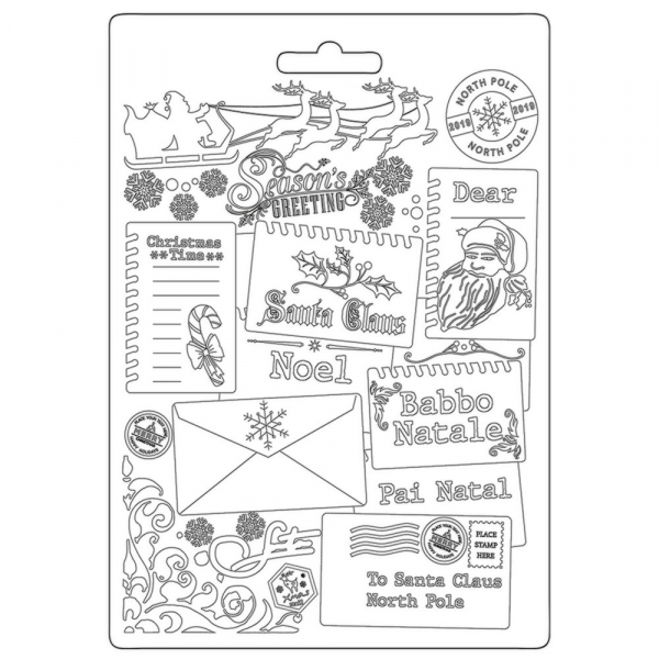 Stamperia Soft Mould A5 Romantic Christmas Cards (K3PTA598) ( K3PTA598)