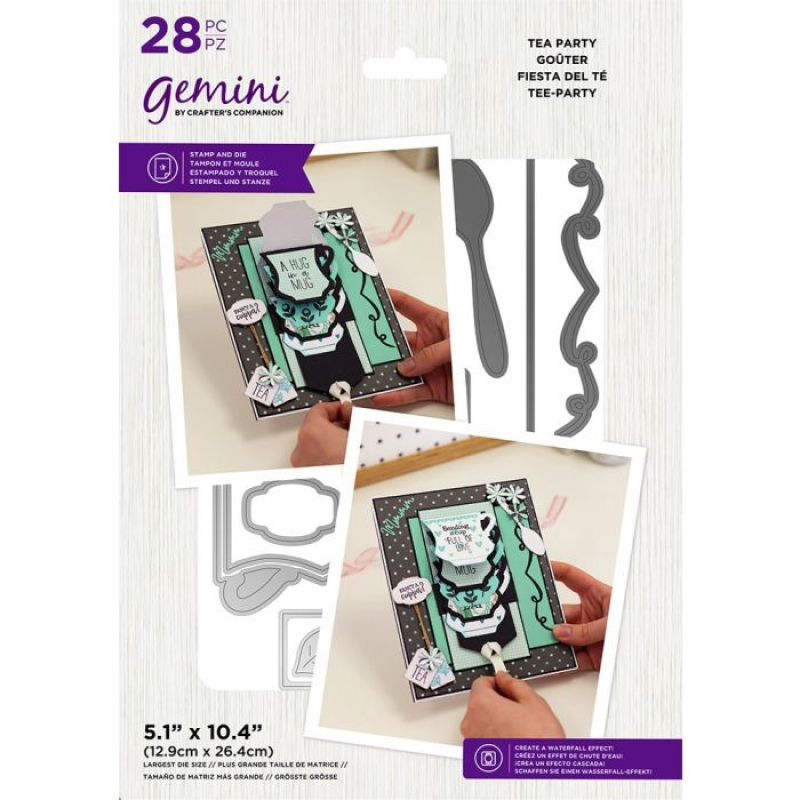 Gemini Tea Party Stamp & Die (GEM-STD-SWF-TPA)