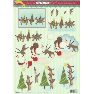 Knipvel A4 Kerst Rendier (STAPSL1262)