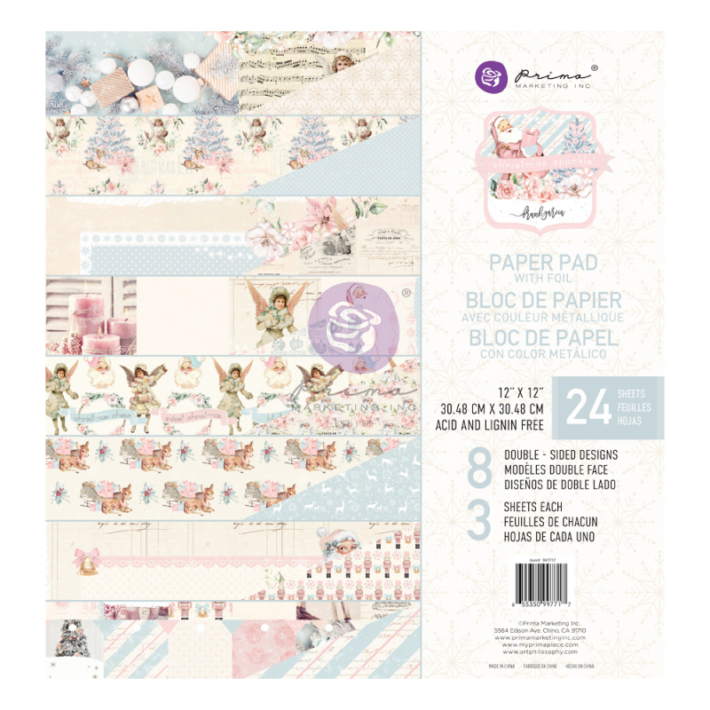 Prima Marketing Christmas Sparkle 12x12 Inch Paper Pad (997717)