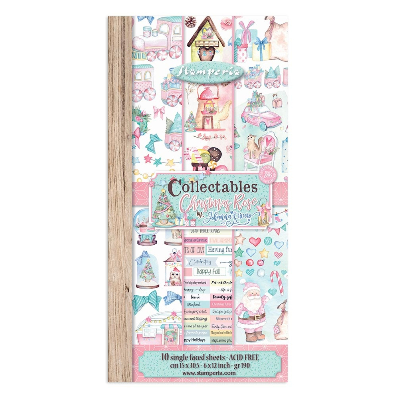 Stamperia Christmas Rose 6x12 Inch Paper Pack (SBBVB05)