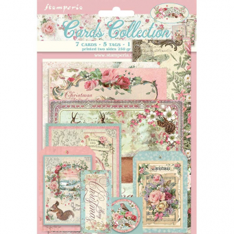 Stamperia Pink Christmas Cards (SBCARD08)