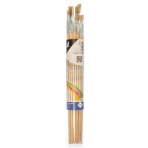 Kangaro Lyonse penselen Kangaro koker met 10 penselen #2-20 gelakt hout (K-840230)