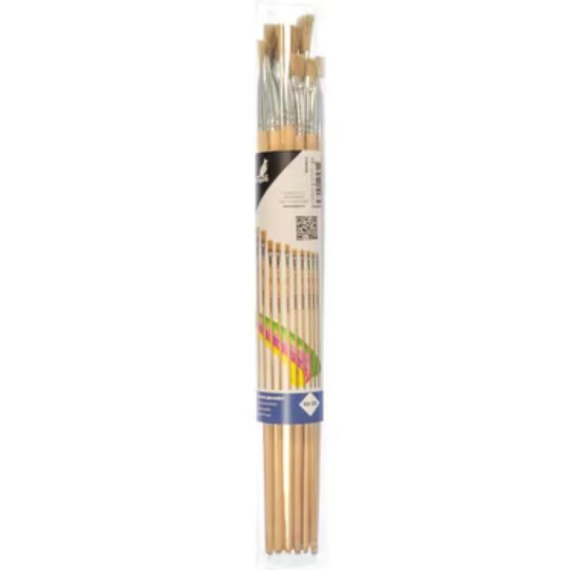 Kangaro Lyonse penselen Kangaro koker met 10 penselen #2-20 gelakt hout (K-840230)