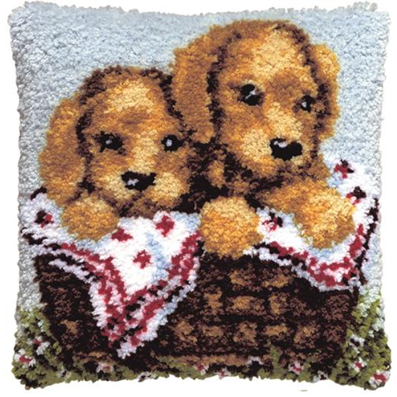 Pako voorbedrukt knoopkussenpakket 2 Hondjes  (076.013300)