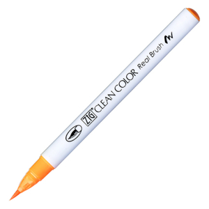 Kuretake / Zig - Clean Color Real Brush - (002) Fluor Orange