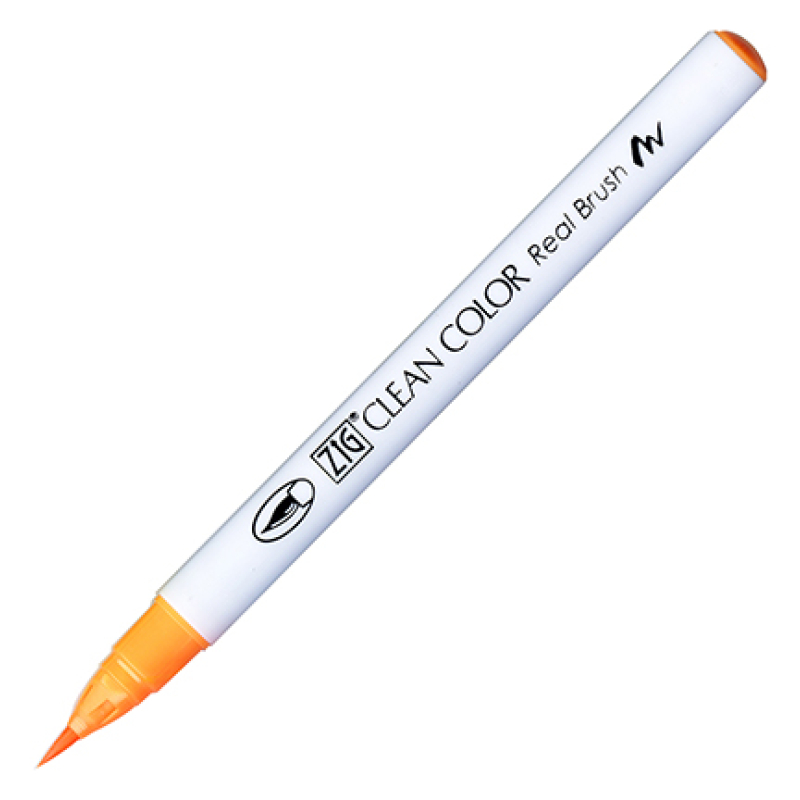 Kuretake / Zig - Clean Color Real Brush - (002) Fluor Orange