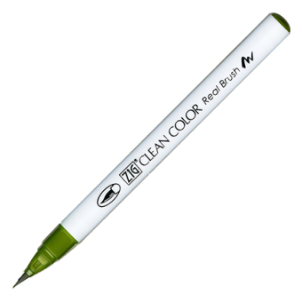 Kuretake / Zig - Clean Color Real Brush   (043) Olive Green