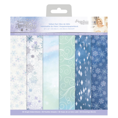Crafter's Companion Glittering Snowflakes 12x12 Inch Paper Pad (S-GS-PAD12)